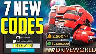 *NEW* ALL WORKING CODES FOR DRIVE WORLD IN 2024! ROBLOX DRIVE WORLD CODES