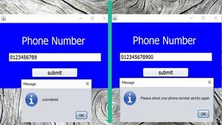 Validate Mobile Number in Java Using Netbeans with Source Code