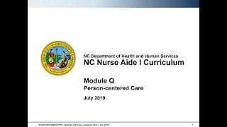 Module Q: Person-centered Care