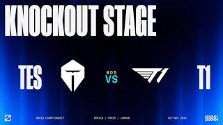 WORLDS 2024 | KNOCKOUT STAGE - QUARTER FINALS - DAY 3 | TES vs T1