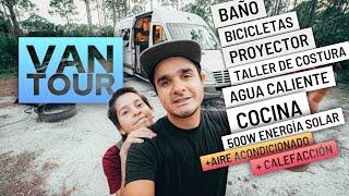 VAN TOUR | Pareja sin experiencia construye casa completa y negocio en una Van!