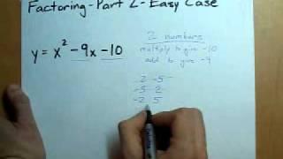 How to Factor Quadratics - Part 2 - Easy Case