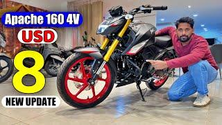 New Tvs Apache RTR 160 4V USD Fork 2025 Launch With 8 New Update Full Review