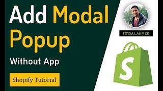 How to add Modal Popup to Shopify without App  Easy Guideline