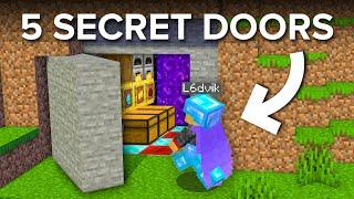5 EASY Secret Doors To Build in Minecraft