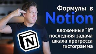 Формулы в Notion - шкала прогресса, вложенные if, гистограммы | Гайд по Notion