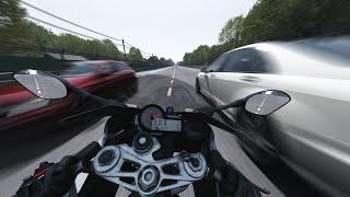 Assetto Corsa | 300km/h+ Motorcycle on the Streets of Le Mans POV