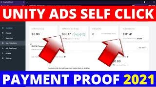 Unity Ads Self Click Payment Proof | Unity Ads Payment Proof | Earn $30 Daily in Unity Ads