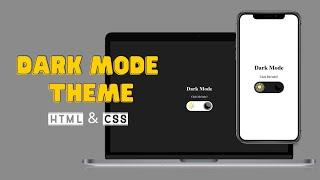 How To Create Simple Dark Mode Theme | Dark Mode Using HTML & CSS