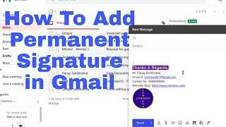 How To Add / Create Permanent Signature & Logo To Email in Gmail | How To Add Signature in Gmail