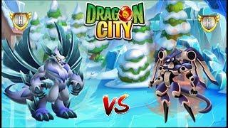 High Snow Dragon vs High Tech Dragon in Lap 4 | Dragon City