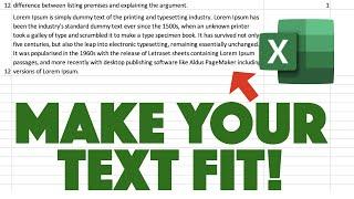 Excel For Dummies:  How To Make Your Text Fit Inside A Cell
