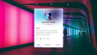 Animated Profile Card Using HTML CSS AND JAVASCRIPT