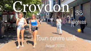 London England , Croydon town centre walk , Friday 12/08/2022 heatwave 