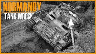 #7 D-Day Normandy wrecked German and Allied tanks and vehicles footage.