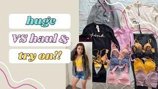 HUGE VICTORIA'S SECRET SALE HAUL & TRY ON FOR PETITE GIRL