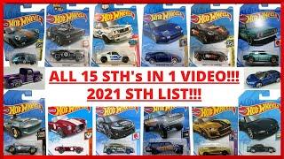 Hot Wheels 2021 Super Treasure Hunt List!!! All 15 Super Treasure Hunts in 1 video! Hot Wheels News!