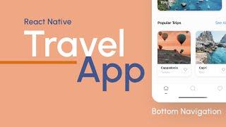 Travel App (Part 1) Tab Navigation | Active Tab Indicator | React Native