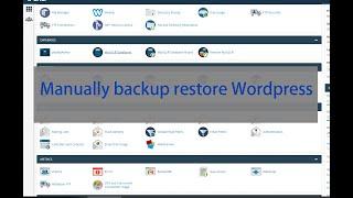 Manually backup and restore Wordpress site