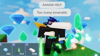 This makes Lucia kit 100x better! Unlimited emeralds? (Roblox Bedwars)