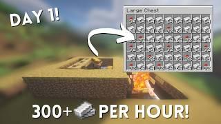 On Day 1 EASIEST Minecraft IRON FARM 1.21 Tutorial