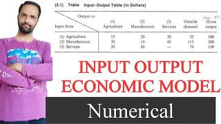 input output economic model numerical