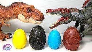 Hatch new Dinosaur Toys Eggs with Jurassic World Dinosaur Fun Video!