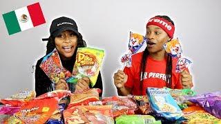 TRYING MEXICAN SNACKS | JAZZ AND TAE