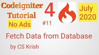 How to Fetch Data from Database in Codeigniter 4