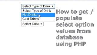 How to get / populate select option values from database using PHP
