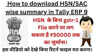 HOW TO PREPARE HSN WISE TAX WISE SUMMARY FROM TALLY ERP 9 | HSN ERROR & SOLUTIONS I GSTR-1 FILLING