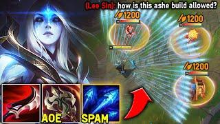 Ashe but I spam W every 0.5 seconds and do double AOE damage (ENEMY TEAM WAS MAD)
