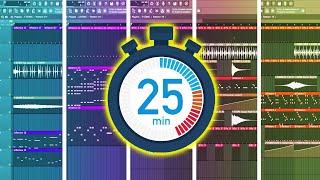 Making 5 EDM Tracks In 25 Minutes - FL Studio 20 Tutorial