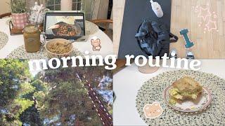 morning routine | what I eat, working out, staying productive, grwm