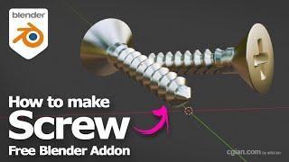 Blender How to make screw with free addon