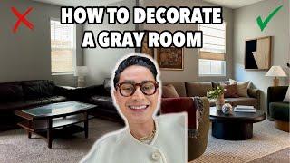 How To Decorate An All-Grey Living Room