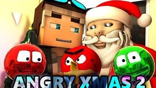 ️ANGRY MINECRAFT CHRISTMAS 2! (Angry Birds 3D Animation 13) Santa ️
