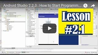 Android Studio  : How to Start Programming - Lesson 2_1 ( Add Button )