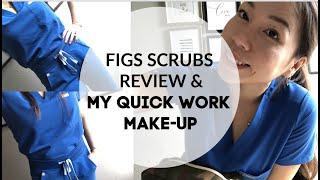 FIGS SCRUBS REVIEW & MY QUICK MAKEUP FOR WORK | STYLES BY NGOC