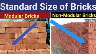 Size of Standard Bricks I Size of Modular Bricks I Size of Non-Modular Bricks I