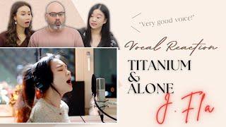 Titanium & Alone | J Fla (Cover) - Vocal Coach Reacts
