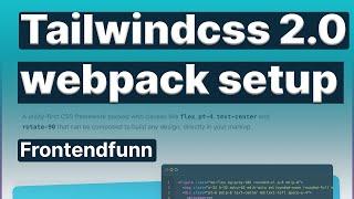 tailwind css 2 webpack setup only