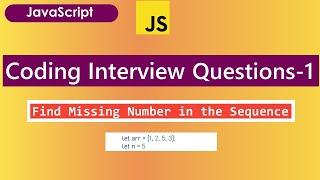 Find missing number in array javascript|Javascript interviewquestions#javascript #interviewquestions