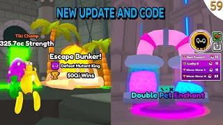 New Update and code - Double Pet Enchant & Arm Wrestle Simulator #59