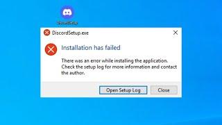 Discord : Installation Has Failed Error