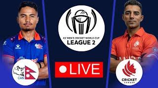 Nepal vs Canada | MATCH 01 | LIVE | ICC World League 2 2024 | 1st  ODI | NEPAL vs CANADA VS OMAN