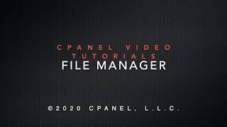 cPanel Tutorials - File Manager