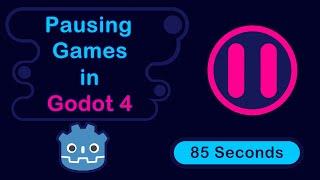 Pausing games in 85 seconds | Godot 4