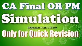 CA Final OR | Simulation revision by CA Sampath kumar |