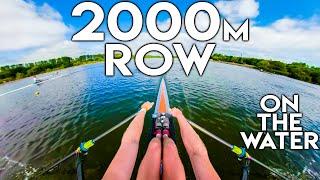 2000m Rowing Race Head Cam | Single Scull On the Water Row Along